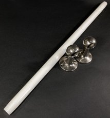 画像8: 1930's "Nickel & Milk Glass" Long Towel Bar (8)