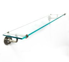 画像1: 1900-10's Bathroom Glass Shelf (1)