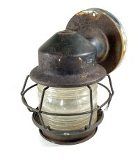 画像3: 1930's "Shabby" Caged Porch Lamp (3)