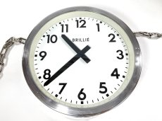 画像18: 1950's【BRILLIE】 “Double-Sided” French Factory Clock (18)