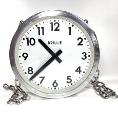 画像12: 1950's【BRILLIE】 “Double-Sided” French Factory Clock (12)