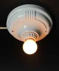 画像6: 1930-40's Art Deco Porcelain Bare Bulb Light (6)