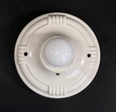 画像3: 1930-40's Art Deco Porcelain Bare Bulb Light (3)
