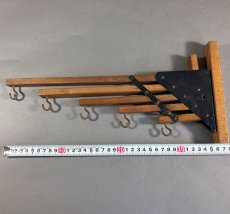 画像7: 1920-30's "Holds more Hanger" Wood＆STEEL Folding Hanger (7)