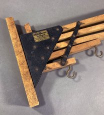 画像5: 1920-30's "Holds more Hanger" Wood＆STEEL Folding Hanger (5)