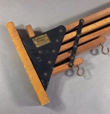 画像5: 1920-30's "Holds more Hanger" Wood＆STEEL Folding Hanger (5)