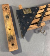 画像6: 1920-30's "Holds more Hanger" Wood＆STEEL Folding Hanger (6)