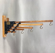 画像1: 1920-30's "Holds more Hanger" Wood＆STEEL Folding Hanger (1)