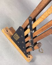 画像2: 1920-30's "Holds more Hanger" Wood＆STEEL Folding Hanger (2)