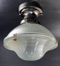 画像2: 1940-50's "HOLOPHANE" Ceiling Light (2)