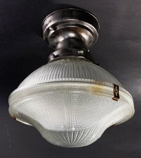 画像1: 1940-50's "HOLOPHANE" Ceiling Light (1)