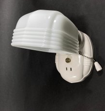 画像3: 1930-40's Art Deco Porcelain Bathroom Lamp (3)