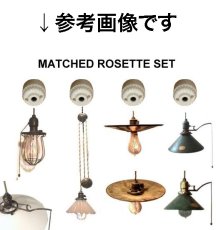 画像6: 1910-20's Porcelain Rosette Lamp parts  【6個セット】 (6)