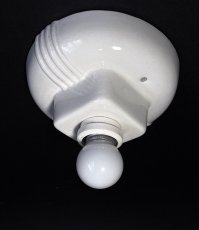 画像1: 1930-40's Art Deco Porcelain Bare Bulb Light (1)