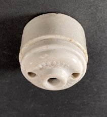 画像1: 1910-20's Porcelain Rosette Lamp parts (1)
