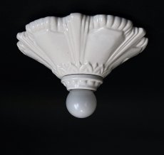 画像5: 1930-40's Art Deco Porcelain Bare Bulb Light (5)