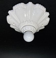 画像1: 1930-40's Art Deco Porcelain Bare Bulb Light (1)