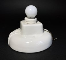 画像5: 1930-40's Art Deco Porcelain Bare Bulb Light (5)