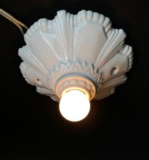 画像6: 1930-40's Art Deco Porcelain Bare Bulb Light (6)