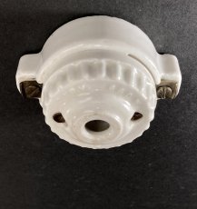 画像1: 1910-20's Porcelain Rosette Lamp parts (1)