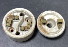 画像5: 1910-20's Porcelain Rosette Lamp parts (5)