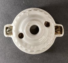 画像2: 1910-20's Porcelain Rosette Lamp parts (2)