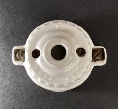 画像2: 1910-20's Porcelain Rosette Lamp parts (2)