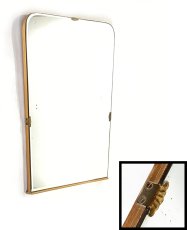 画像1: 1930's【Art Deco】Wooden "BEVELED-Mirror" From Italy (1)