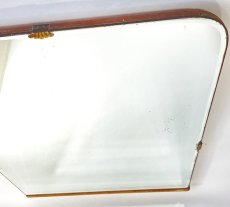 画像12: 1930's【Art Deco】Wooden "BEVELED-Mirror" From Italy (12)