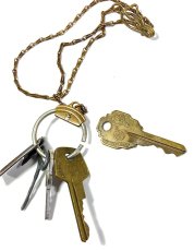 画像3: 1930-40's “Slide Lock” Brass Key Chain (3)