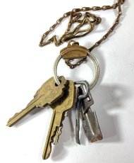 画像4: 1930-40's “Slide Lock” Brass Key Chain (4)