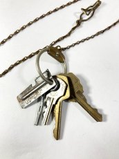 画像2: 1930-40's “Slide Lock” Brass Key Chain (2)