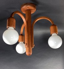 画像2: 1960-70's【DOMUS】German Wood Chandelier (2)