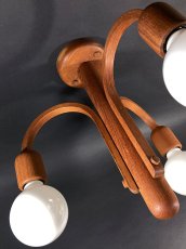 画像4: 1960-70's【DOMUS】German Wood Chandelier (4)