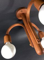 画像5: 1960-70's【DOMUS】German Wood Chandelier (5)