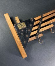 画像4: 1920-30's "Holds more Hanger" Wood＆STEEL Folding Hanger (4)