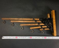 画像6: 1920-30's "Holds more Hanger" Wood＆STEEL Folding Hanger (6)