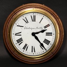 画像1: 1890-1910's ☆BRILLIE☆ French Wooden Wall Clock (1)