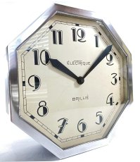 画像2: 1930's ★BRILLIE★  French Octagon Wall Clock  【Mint Condition】 (2)