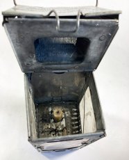 画像9: 1910-20's "Galvanized Steel" Folding Candle Lantern (9)