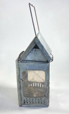 画像4: 1910-20's "Galvanized Steel" Folding Candle Lantern (4)