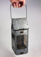 画像10: 1910-20's "Galvanized Steel" Folding Candle Lantern (10)