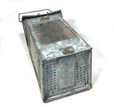 画像8: 1910-20's "Galvanized Steel" Folding Candle Lantern (8)