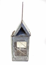 画像4: 1910-20's "Galvanized Steel" Folding Candle Lantern (4)