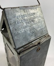 画像6: 1910-20's "Galvanized Steel" Folding Candle Lantern (6)