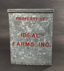 画像2: 1940's “IDEAL FARMS INC.” Galvanized Milk Delivery Cooler Box (2)