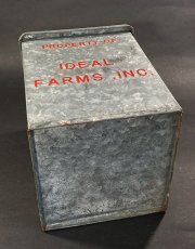 画像5: 1940's “IDEAL FARMS INC.” Galvanized Milk Delivery Cooler Box (5)