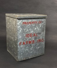 画像3: 1940's “IDEAL FARMS INC.” Galvanized Milk Delivery Cooler Box (3)