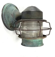 画像1: 1930's "Shabby" Caged Porch Lamp (1)