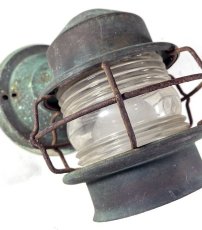 画像5: 1930's "Shabby" Caged Porch Lamp (5)